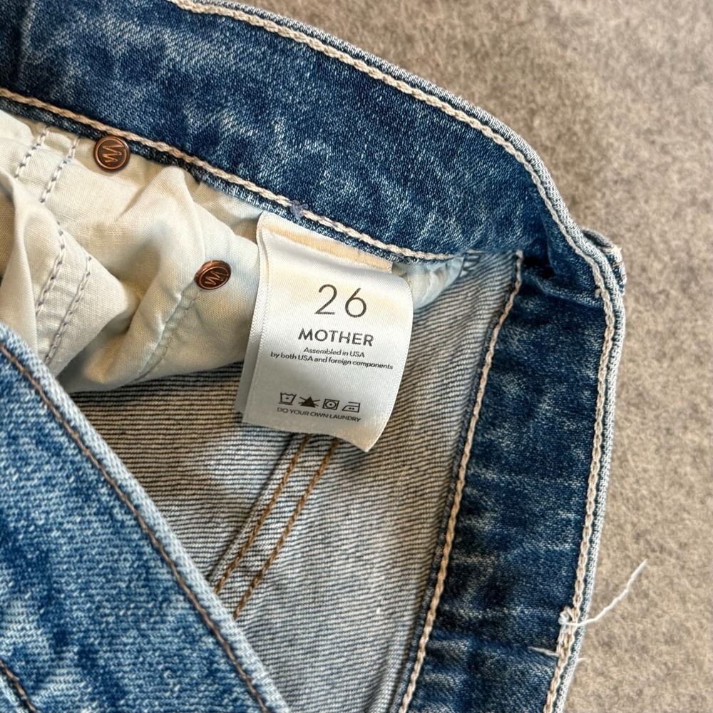 MOTHER Boot Cut Jeans in Medium Blue Wash - Picture 6 of 10